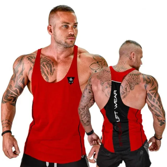 XituodaiMens Bodybuilding Tank top Gyms Fitness sleeveless shirt 2024 New Male Cotton clothing Fashion Singlet vest Undershirt