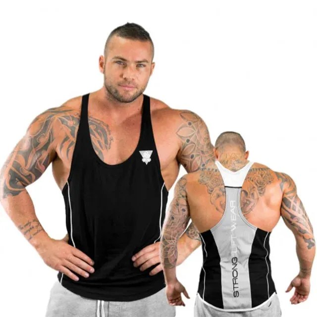 XituodaiMens Bodybuilding Tank top Gyms Fitness sleeveless shirt 2024 New Male Cotton clothing Fashion Singlet vest Undershirt