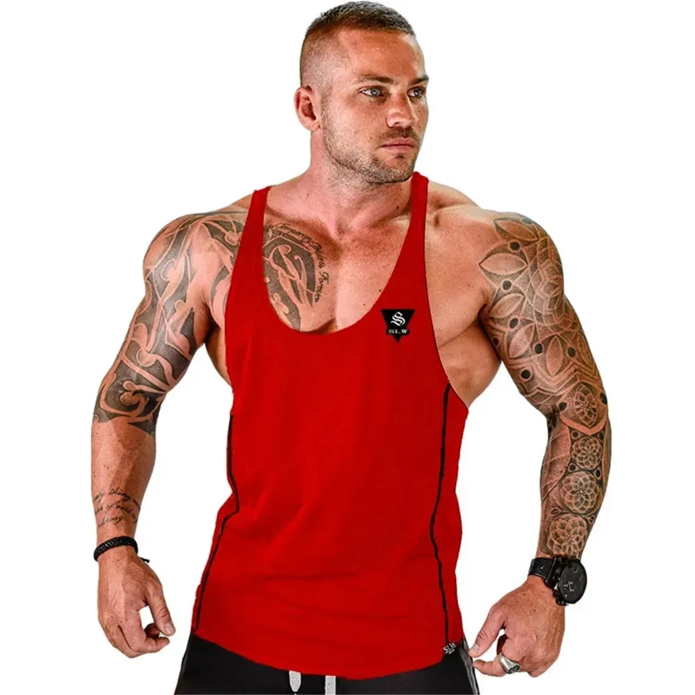 XituodaiMens Bodybuilding Tank top Gyms Fitness sleeveless shirt 2024 New Male Cotton clothing Fashion Singlet vest Undershirt