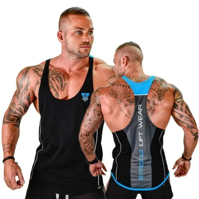 XituodaiMens Bodybuilding Tank top Gyms Fitness sleeveless shirt 2024 New Male Cotton clothing Fashion Singlet vest Undershirt