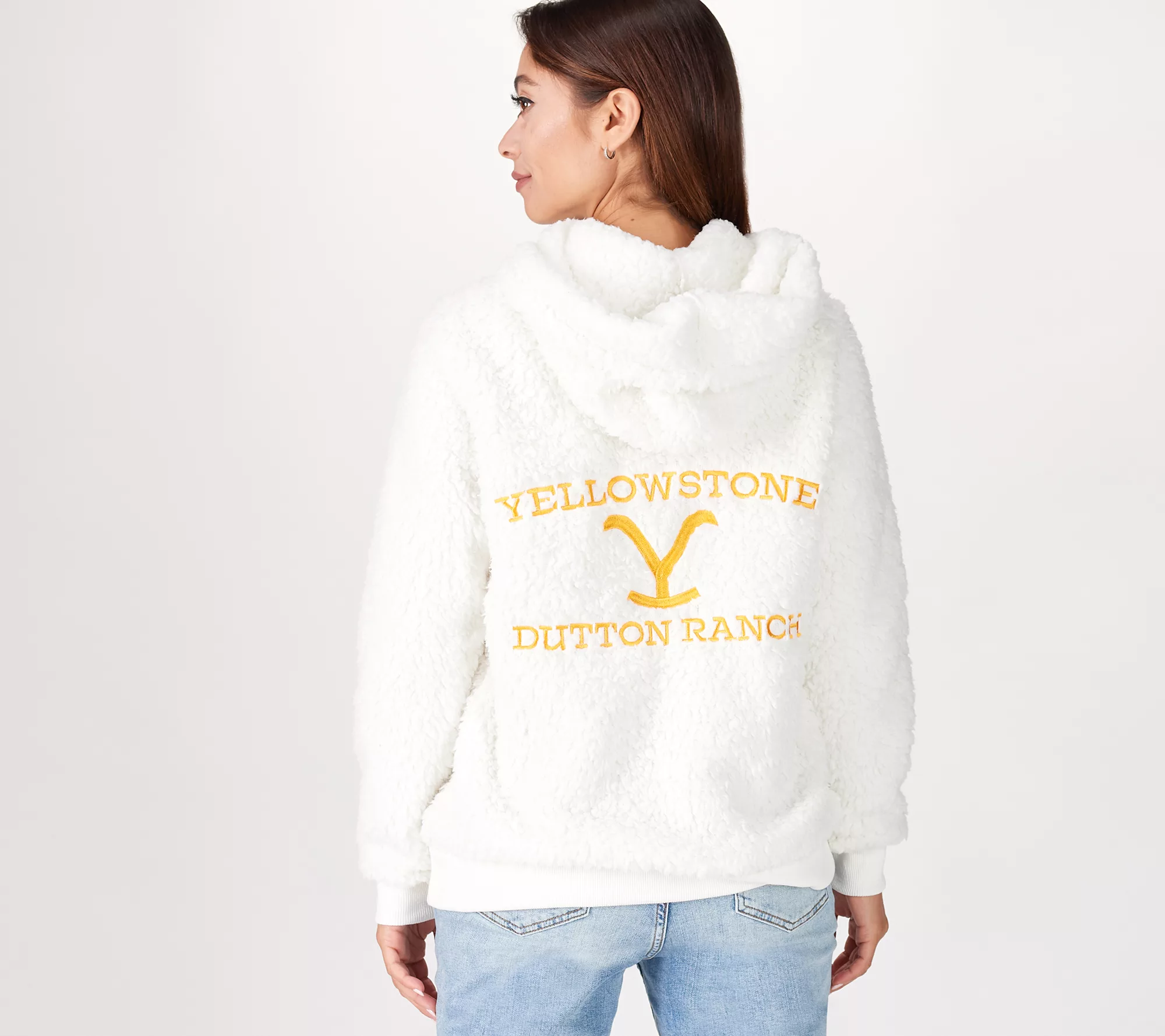 Yellowstone x BumbleBella by Jill Martin Sherpa Zip-Up Hoodie