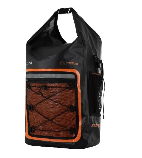 Zone 3 Open Water 30L Dry Bag Tech Backpack - Orange/Black